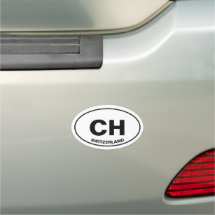 Custom European country city abbreviation oval Car Magnet
