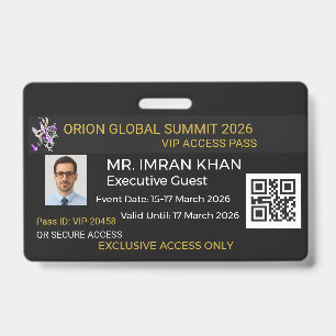 Custom Event Badge Durable Professional ID Badge
