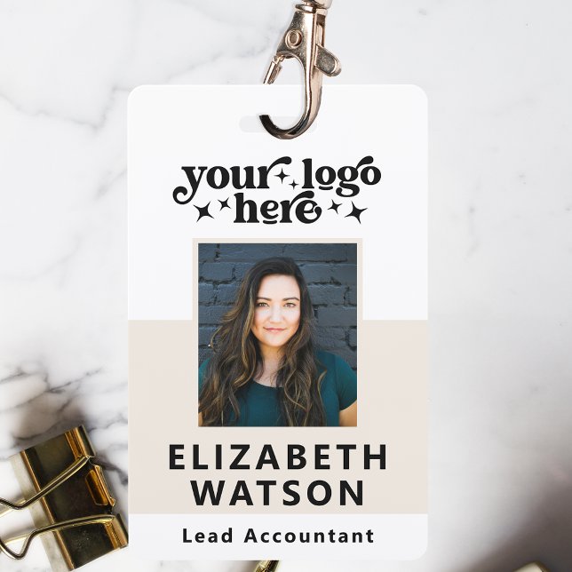 Custom Event ID With Photo Employee Lanyard Name Badge (Creator Uploaded)