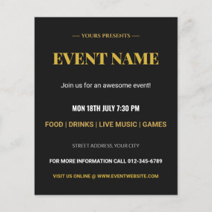 Custom Event Name Party & Concert Design Flyer