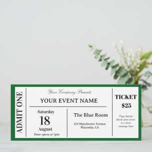 Custom Event Ticket, Concert Fake Ticket, School I Invitation