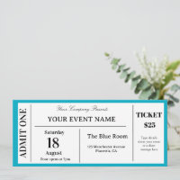 Custom Event Ticket, Concert Fake Ticket, School I