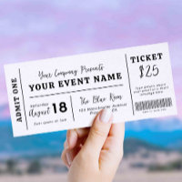 Custom Event Ticket, Concert Fake Ticket, School