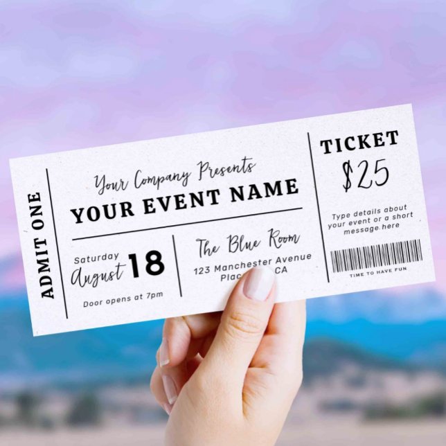 Custom Event Ticket, Concert Fake Ticket, School Invitation (Creator Uploaded)