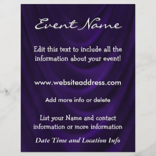 Custom Event Velvet Drape Flyer