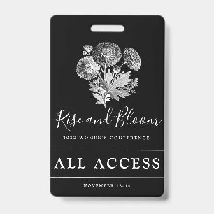Custom Event VIP All Access Womens Conference ID Badge