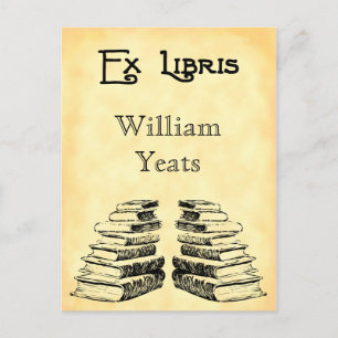 Custom Ex Libris and Books Postcard