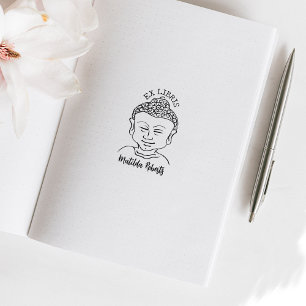 Custom Ex Libris, Buddha Book Rubber Stamp