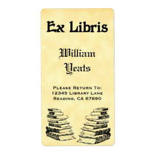 Custom Ex Libris Vintage Books Labels