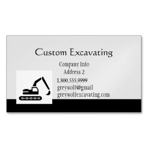 Custom Excavating Custom Business Card