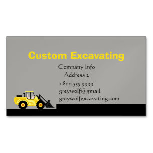 Custom Excavating Custom Business Card