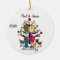 Custom Expectant Couple 2 Dogs 1 Cat Ornament