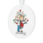 Custom Expectant Couple Holiday Acrylic Ornament