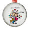 Custom Expectant Couple With Dog Ornament