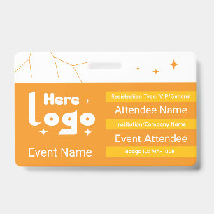 Custom Expo Event Attendee Type ID Badge