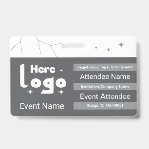 Custom Expo Event Attendee Type ID Badge