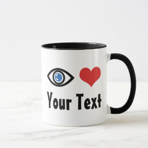 Custom Eye Heart (I Love) Mug