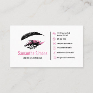 Custom Eye Lash Extension Business Card