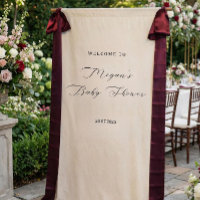 Custom Fabric Baby Shower Sign • Modern