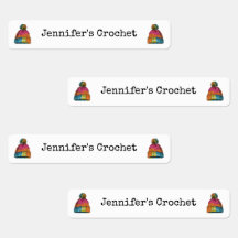 Custom Fabric Clothing Labels Crochet Wooly Hat