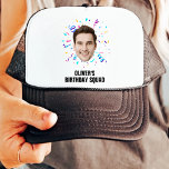 Custom Face 20th 30th 40th 50th 60 Birthday Squad Trucker Hat<br><div class="desc">Custom Face 20th 30th 40th 50th 60 Birthday Squad Trucker Hat</div>