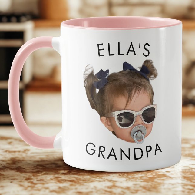 Custom Face, Baby Face Dady Gift, Grandpa Birthday Mug (Creator Uploaded)