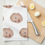 Custom Face Baking Gift Personalised Grandma’s Tea Towel<br><div class="desc">Custom Face Baking Gift Personalised Grandma’s kitchen towel</div>