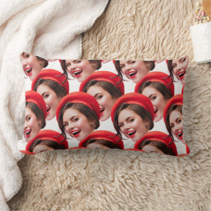 Custom Face Bedroom Decoration Christmas Gift. Lumbar Cushion