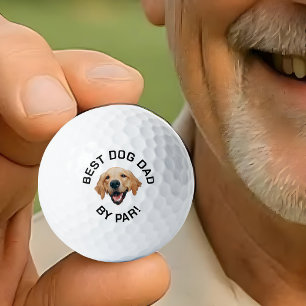 Custom Face Best Dog Dad By Par New Dad, Custom Golf Balls