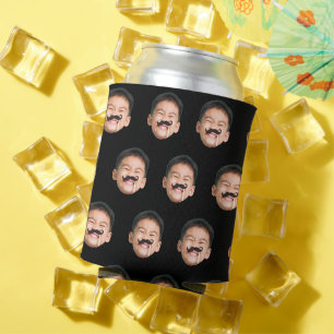 CusTom Face Birthday Favours Bachelor Party Black Can Cooler
