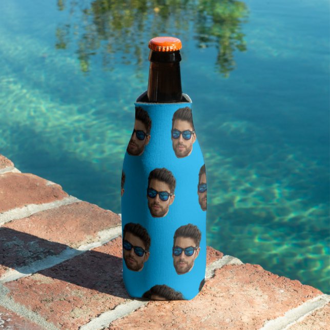 Custom Face Birthday Favours Bachelor Party Bottle Cooler (In Situ Pool)
