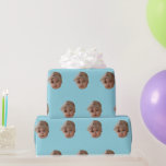 Custom Face Birthday Party Custom Baby Photo Gifts Wrapping Paper<br><div class="desc">Custom Face Birthday Party Custom Baby Photo Gifts Wrapping Paper</div>