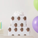 Custom Face Birthday Party Custom Baby Photo Gifts Wrapping Paper<br><div class="desc">Custom Face Birthday Party Custom Baby Photo Gifts Wrapping Paper</div>