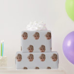 Custom Face Birthday Party Custom Baby Photo Gifts Wrapping Paper<br><div class="desc">Custom Face Birthday Party Custom Baby Photo Gifts Wrapping Paper</div>