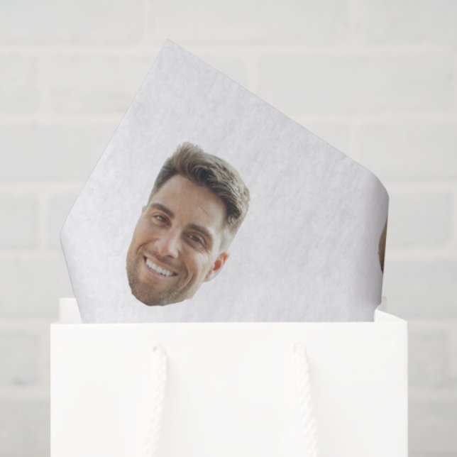Custom Face Birthday Wedding Personalised Logo  Tissue Paper (Gift Bag)