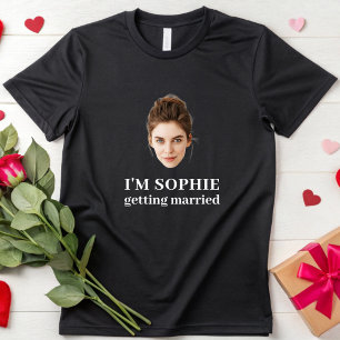 Custom Face Bridal Bachelorette Party Bride Photo T-Shirt