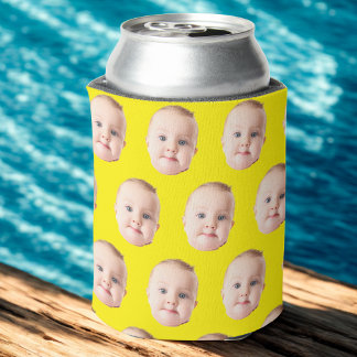 Custom Face Can Cooler, Personalised Face Photo Cooler