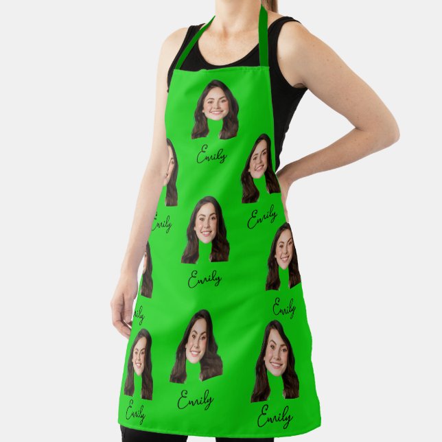 Custom Face Chef Kitchen Funny Gift For Women Men Apron (Insitu)