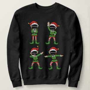 Custom Face Christmas Elf Sweatshirt: Personalised Sweatshirt
