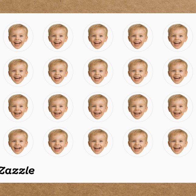 Custom Face Classic Round Sticker (Creator Uploaded)