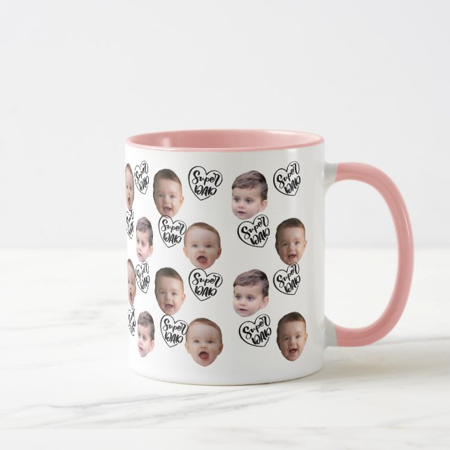 Custom Face Coffee Mug | Dad Gift Baby Face (Right)