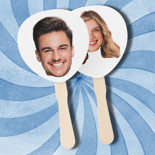 Custom Face Couple Bachelorette Party Hand Fan
