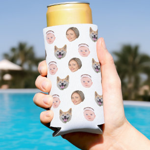 Custom Face, Custom Photo, Family Gift Can Cooler