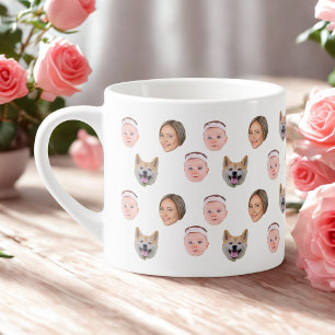 Custom Face, Custom Photo, Family Gift Espresso Cup
