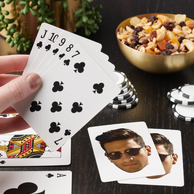 Custom Face Cutout Bachelorette Party Birthday Playing Cards (In Situ)