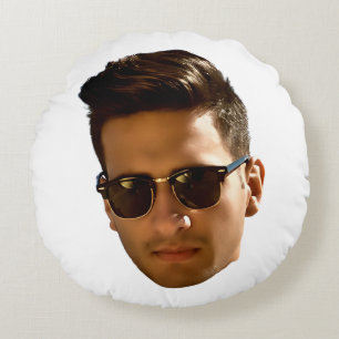 Custom Face Cutout Bachelorette Party Birthday Round Cushion