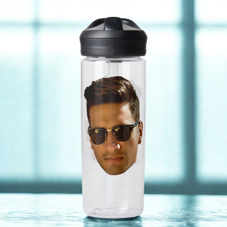 Custom Face Cutout Bachelorette Party Birthday Water Bottle