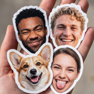 Custom Face Cutout Party Favours Sticker