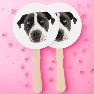 Custom Face Dog Cutout Bachelorette Party Birthday Hand Fan