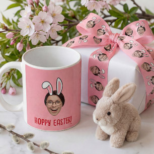Custom Face Funny Easter Bunny Ears Photo Coffee Mug